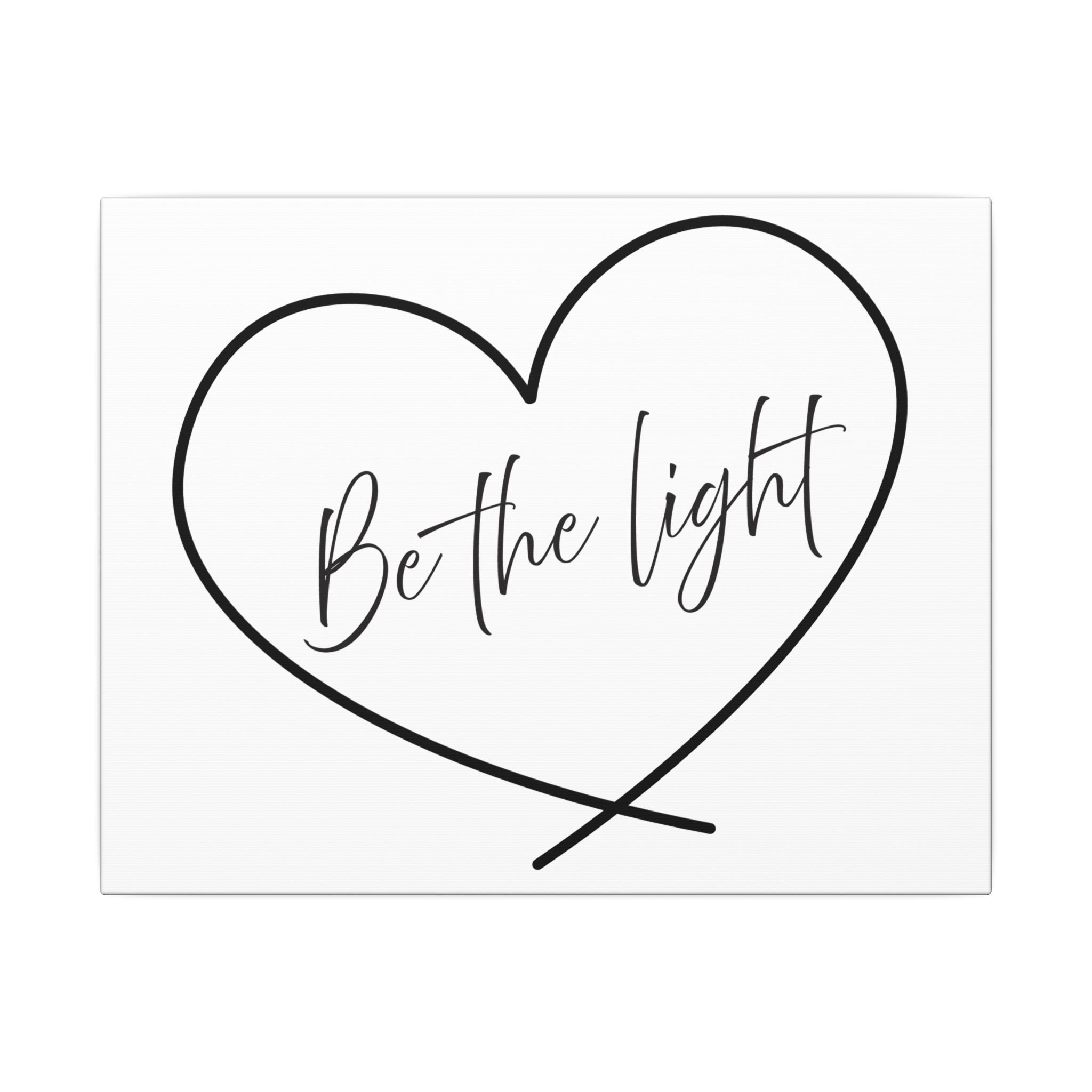 Canvas Wall Art:  Inspirational - Be the Light Heart