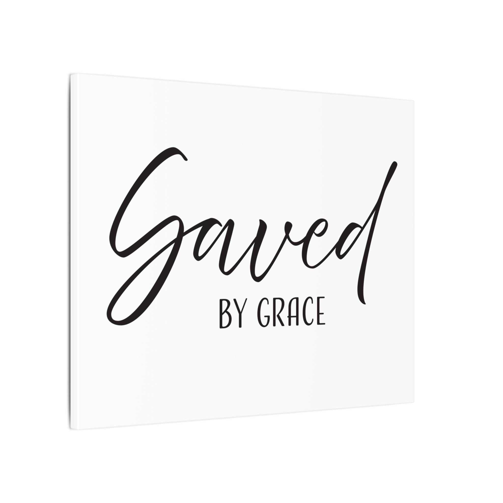 Saved by Grace Canvas Wall Art – Inspirational Christian Quote