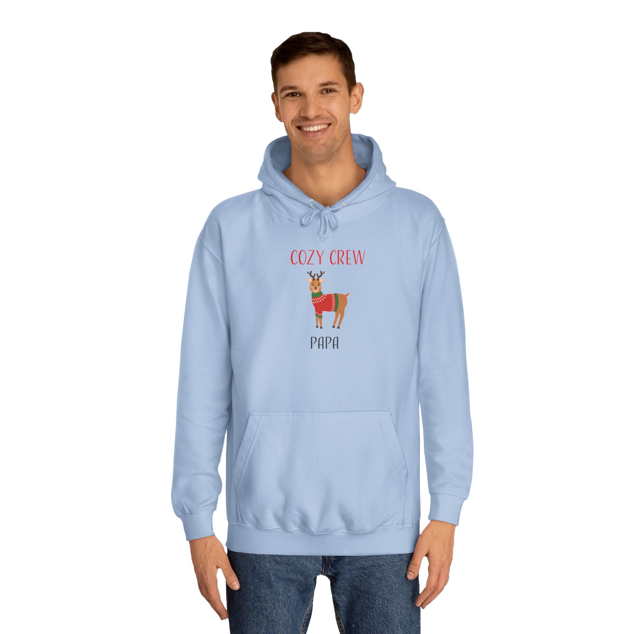Hoodie: Cozy Crew Reindeer Papa (Adult)