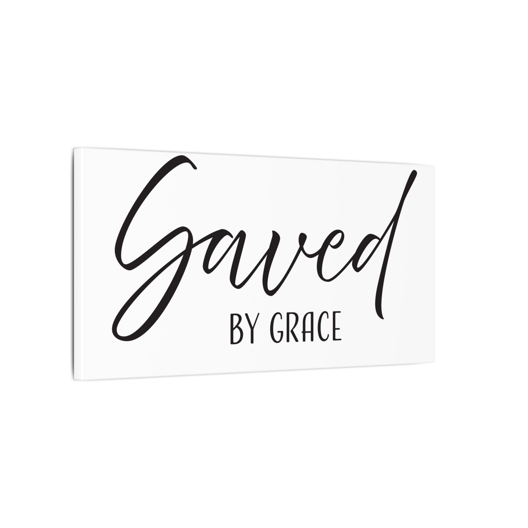 Saved by Grace Canvas Wall Art – Inspirational Christian Quote