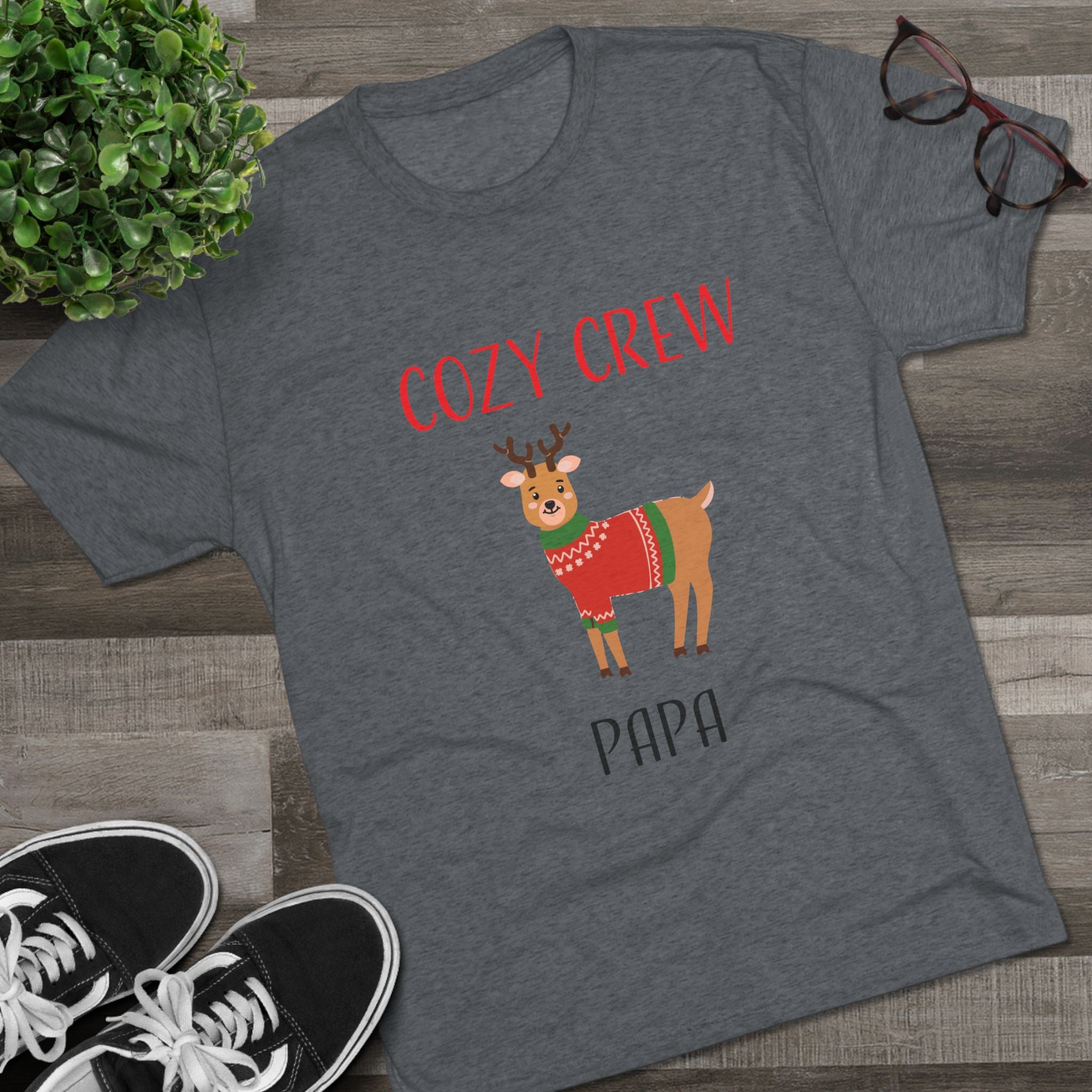 Teeshirt: Cozy Crew Reindeer Papa (Adult)