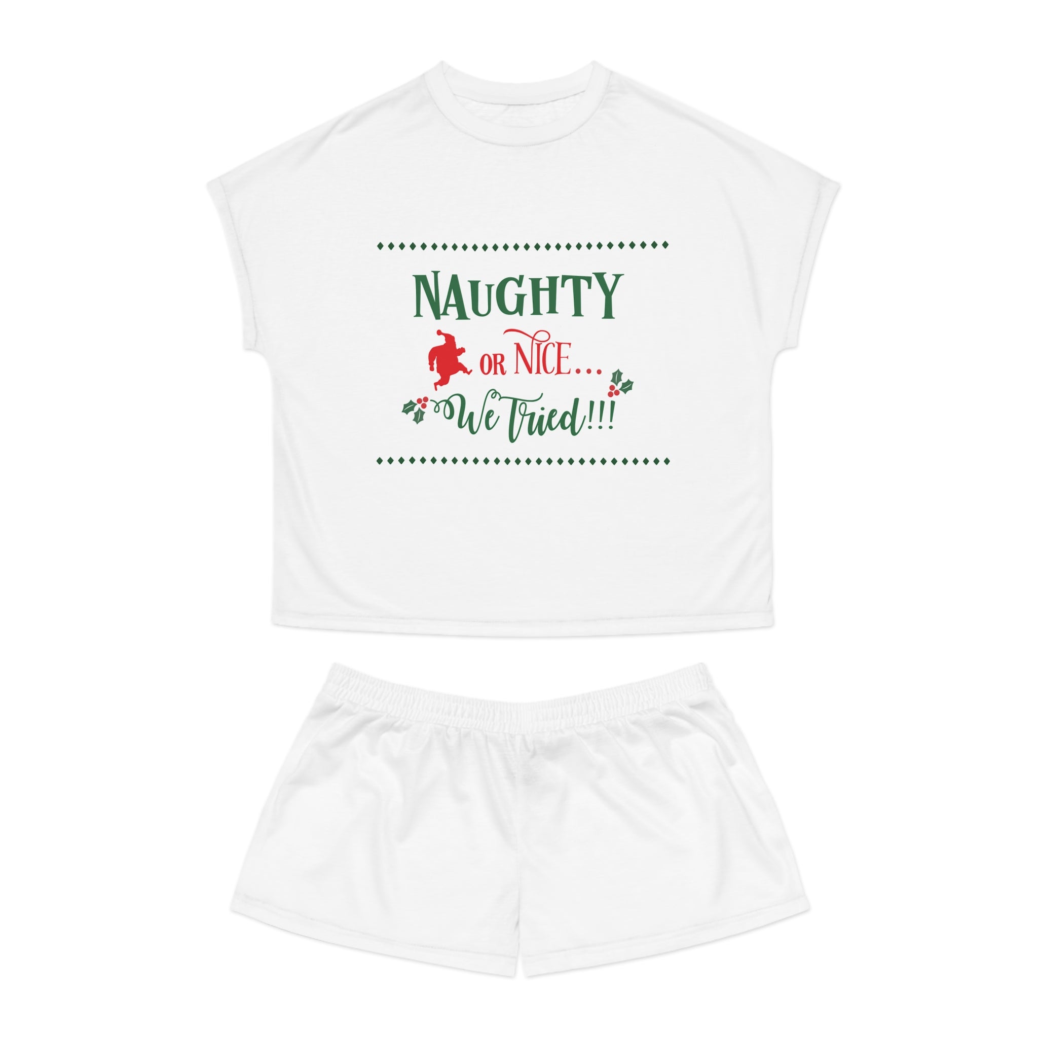 Short Pajama Set: Naughty or Nice - We Tried