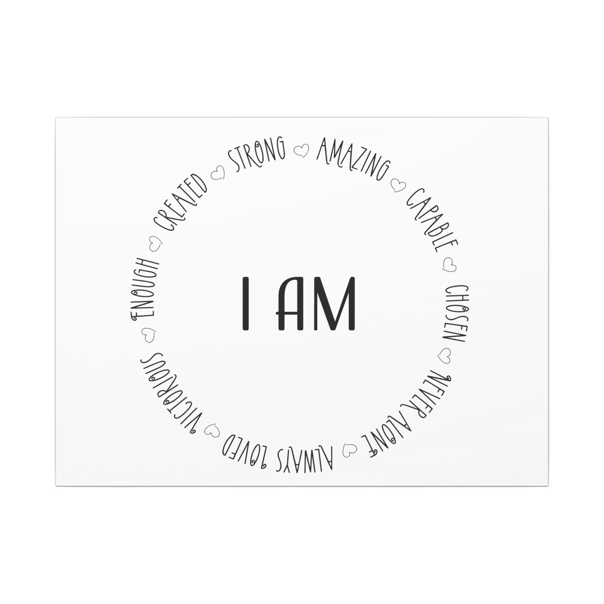 Canvas Wall Art:  Inspirational - I AM Affirmation