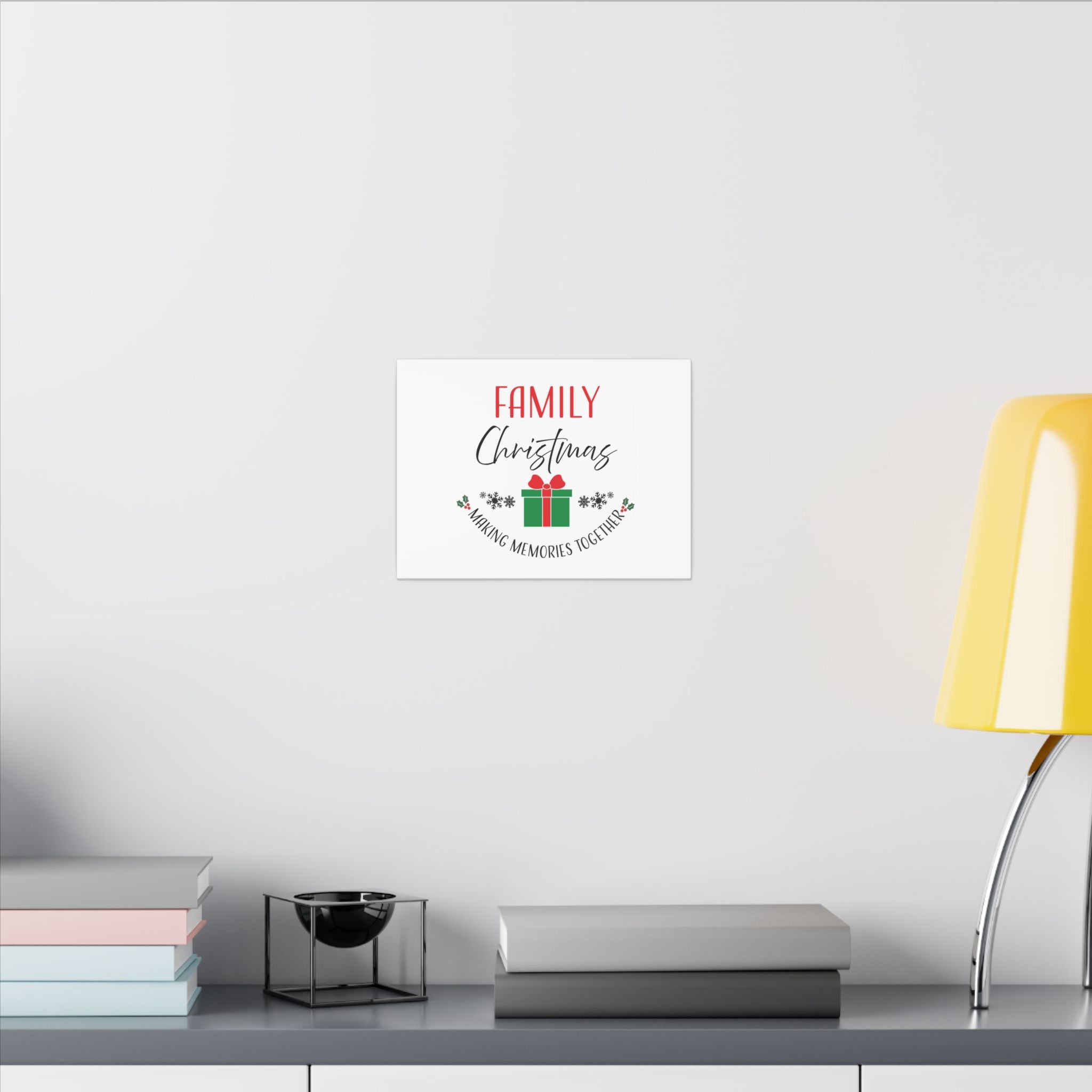 Canvas Wall Art: Family Christmas -Making Memories Together