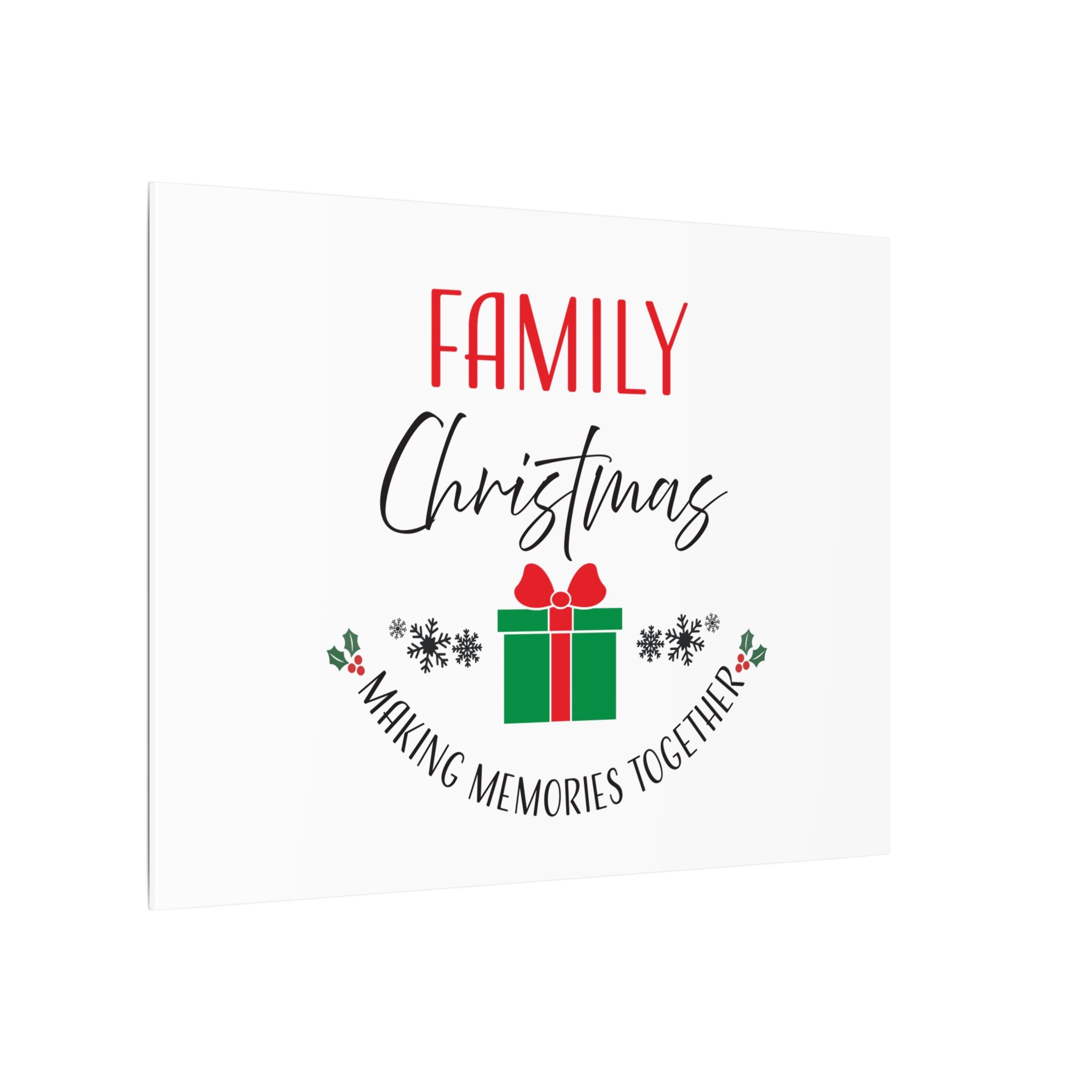 Canvas Wall Art: Family Christmas -Making Memories Together