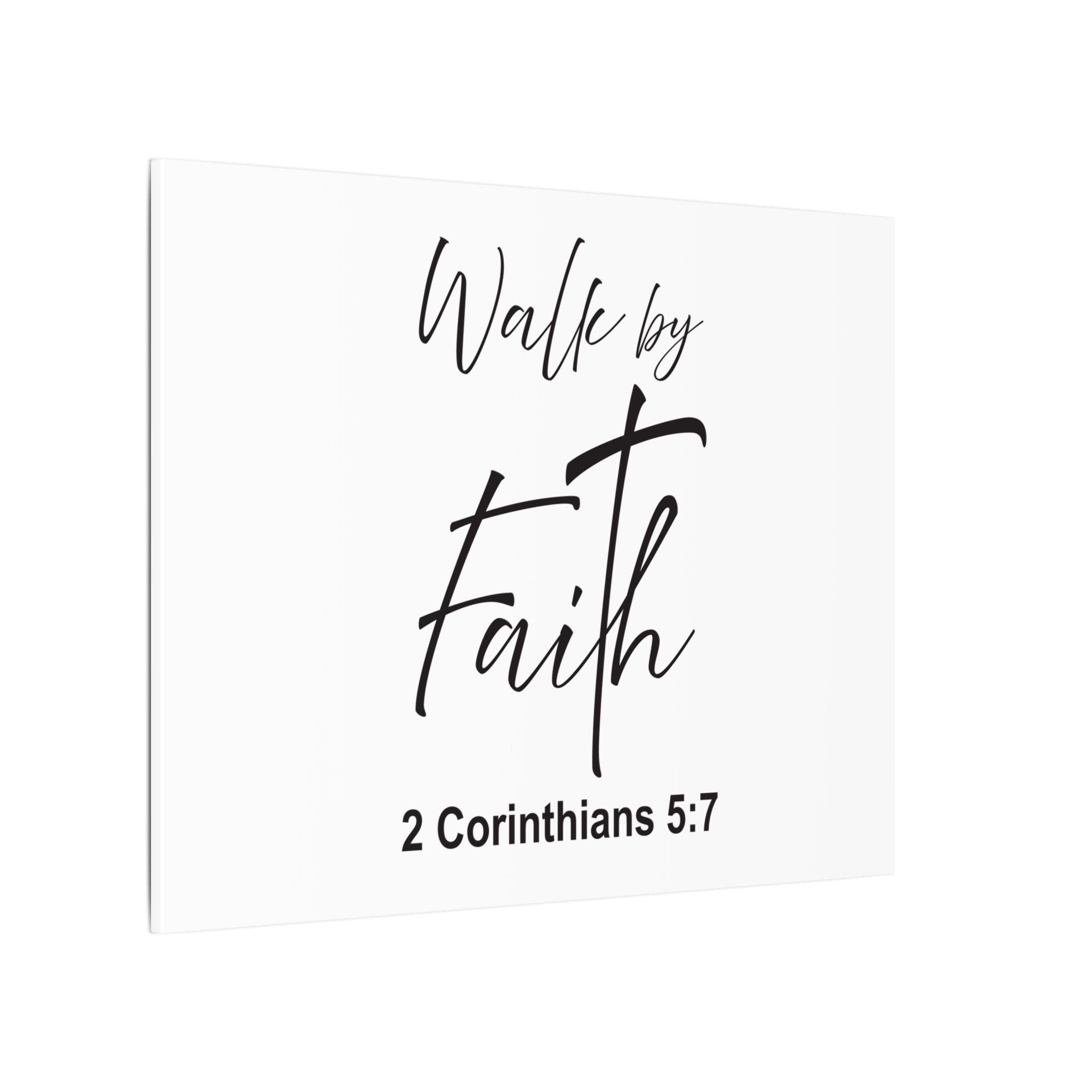 Walk by Faith Canvas Print – 2 Corinthians 5:7 Scripture Wall Art