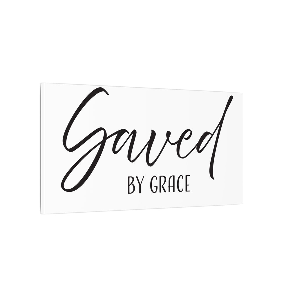 Saved by Grace Canvas Wall Art – Inspirational Christian Quote