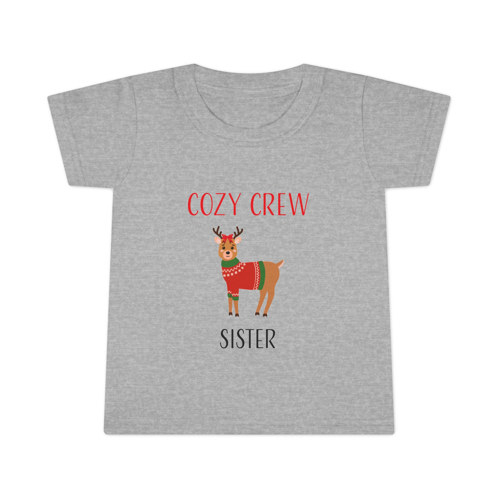 Teeshirt: Cozy Crew Reindeer Sister (Toddler)