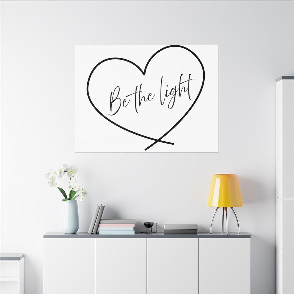 Canvas Wall Art:  Inspirational - Be the Light Heart