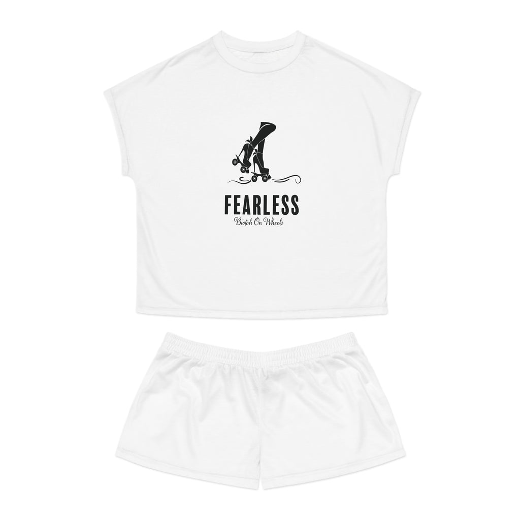 Short Pajama Set: Fearless Biotch on Wheels