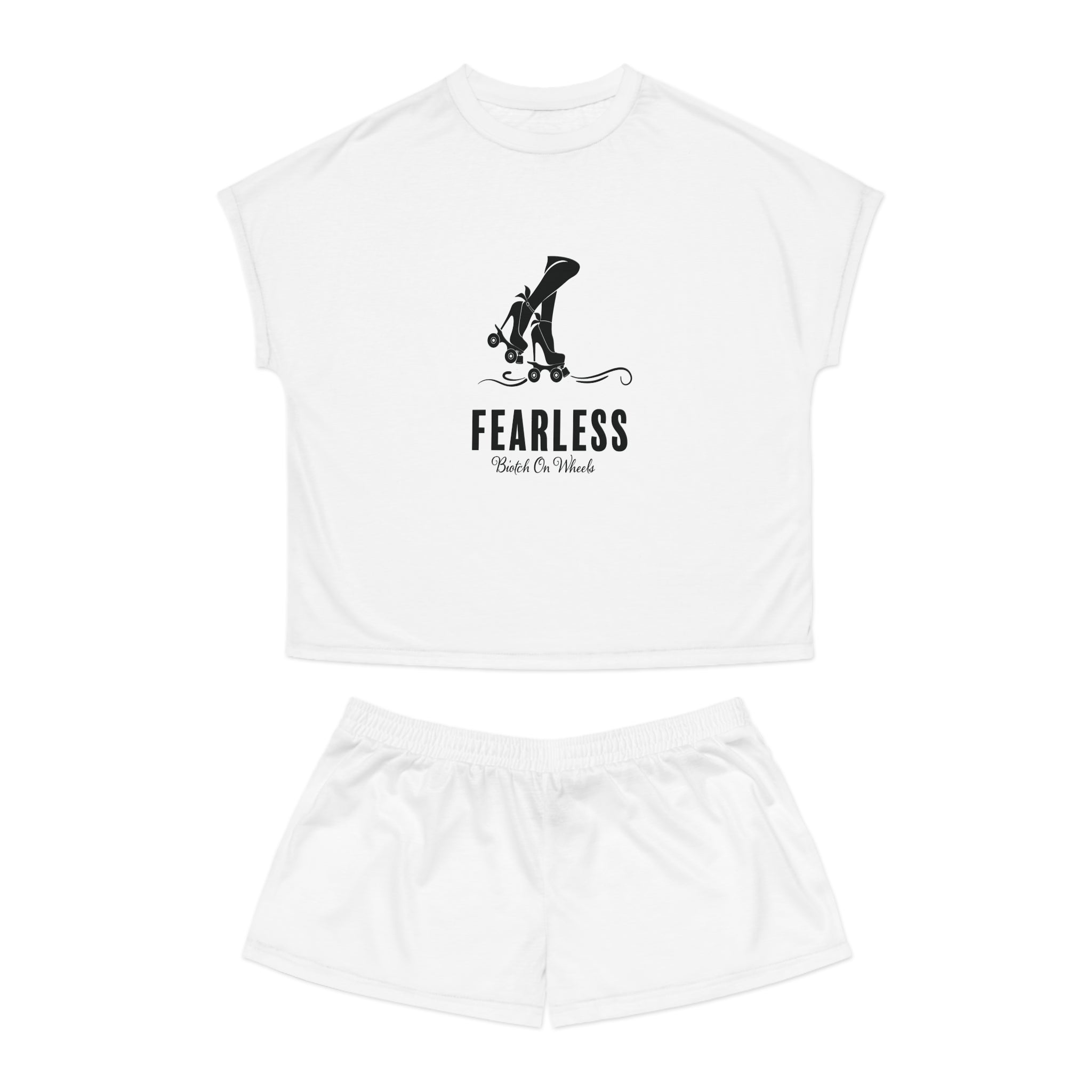 Short Pajama Set: Fearless Biotch on Wheels