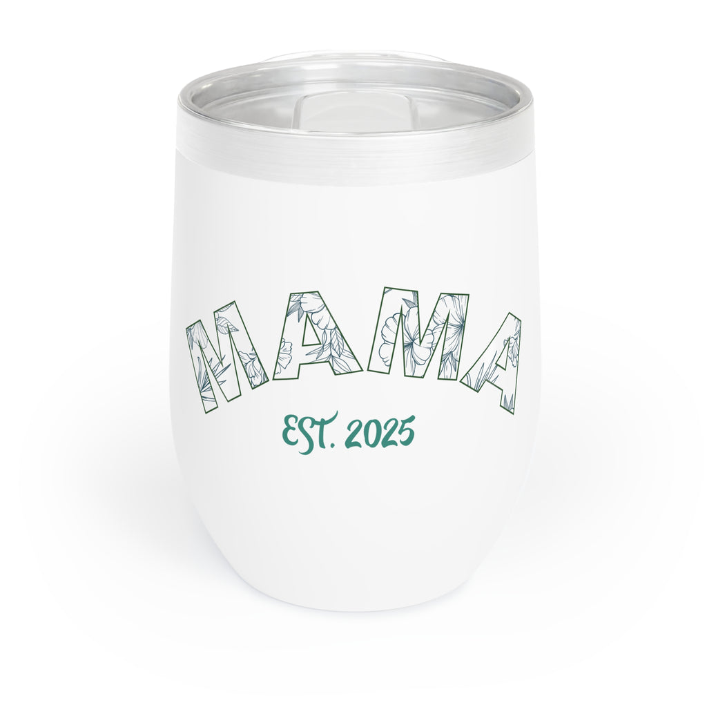 Wine Tumbler: Mama EST. 2025 - Green Logo