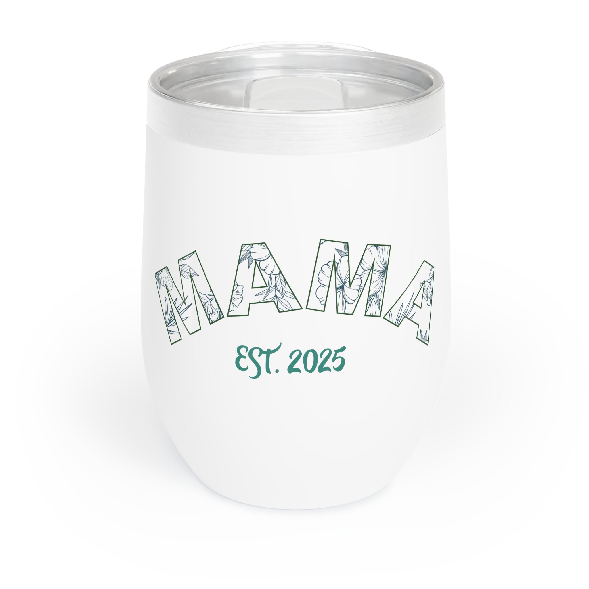 Wine Tumbler: Mama EST. 2025 - Green Logo