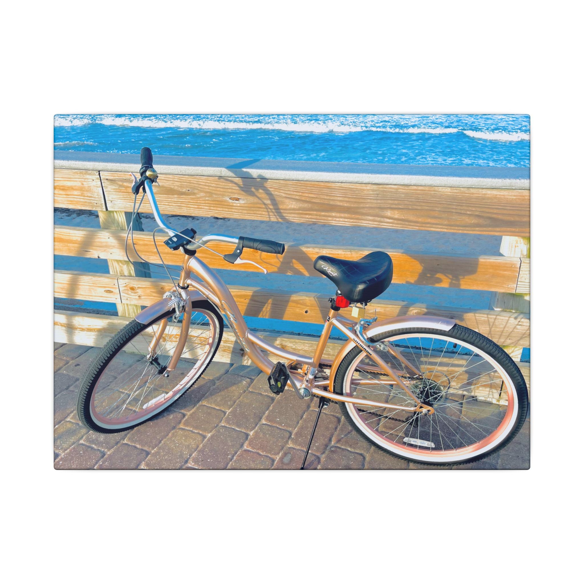 Canvas Print: Beach Bicycle - Ormond-By-The-Sea