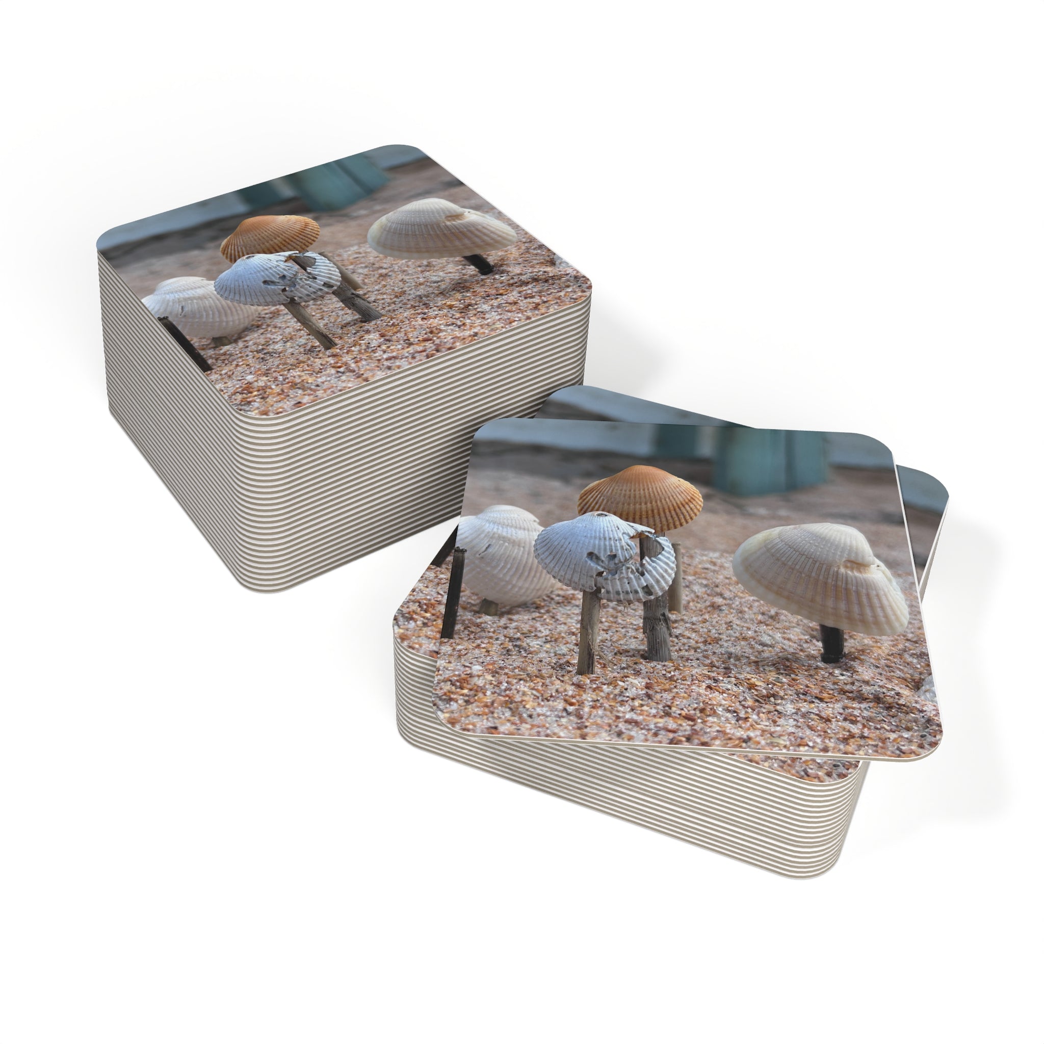 Coasters: Seashells - (50, 100 pcs)