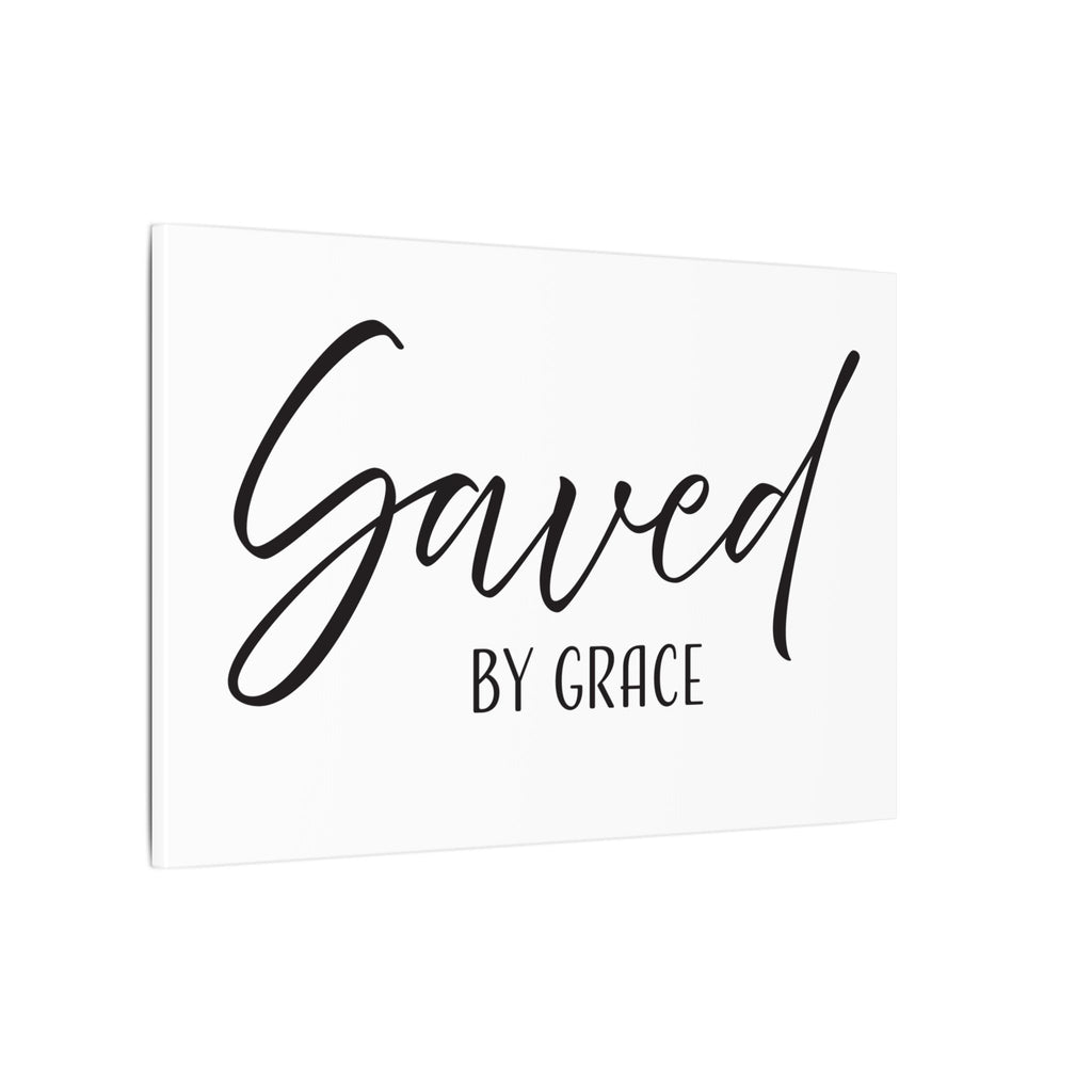 Saved by Grace Canvas Wall Art – Inspirational Christian Quote