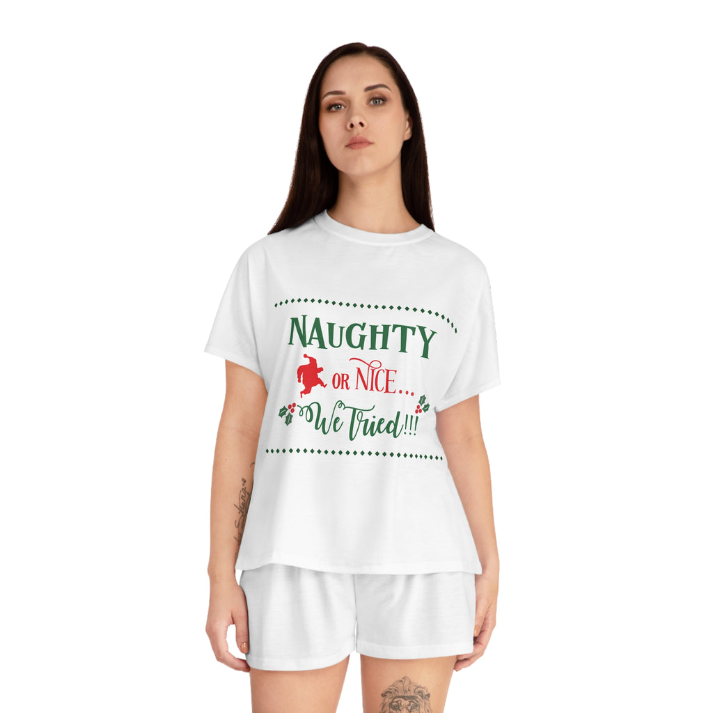 Short Pajama Set: Naughty or Nice - We Tried