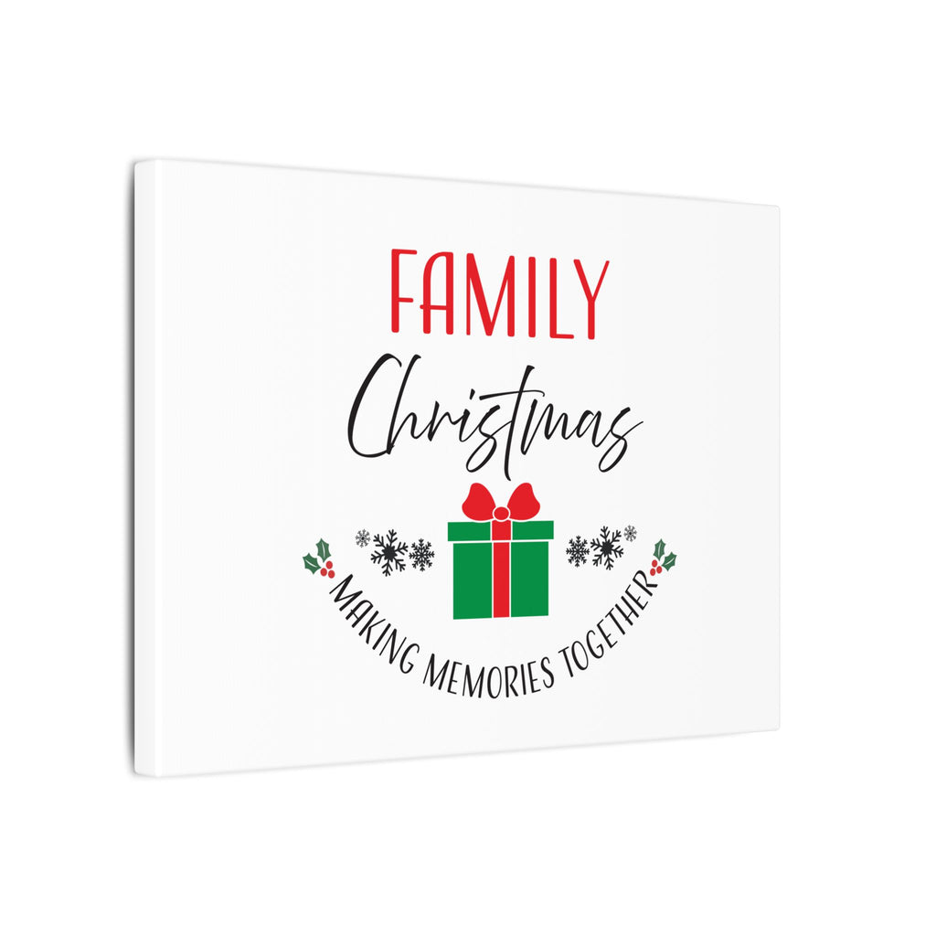 Canvas Wall Art: Family Christmas -Making Memories Together