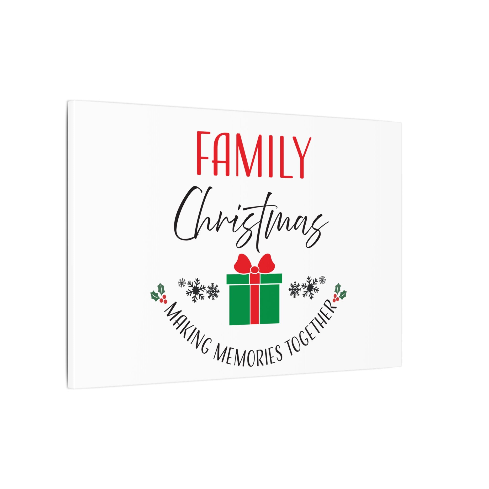 Canvas Wall Art: Family Christmas -Making Memories Together