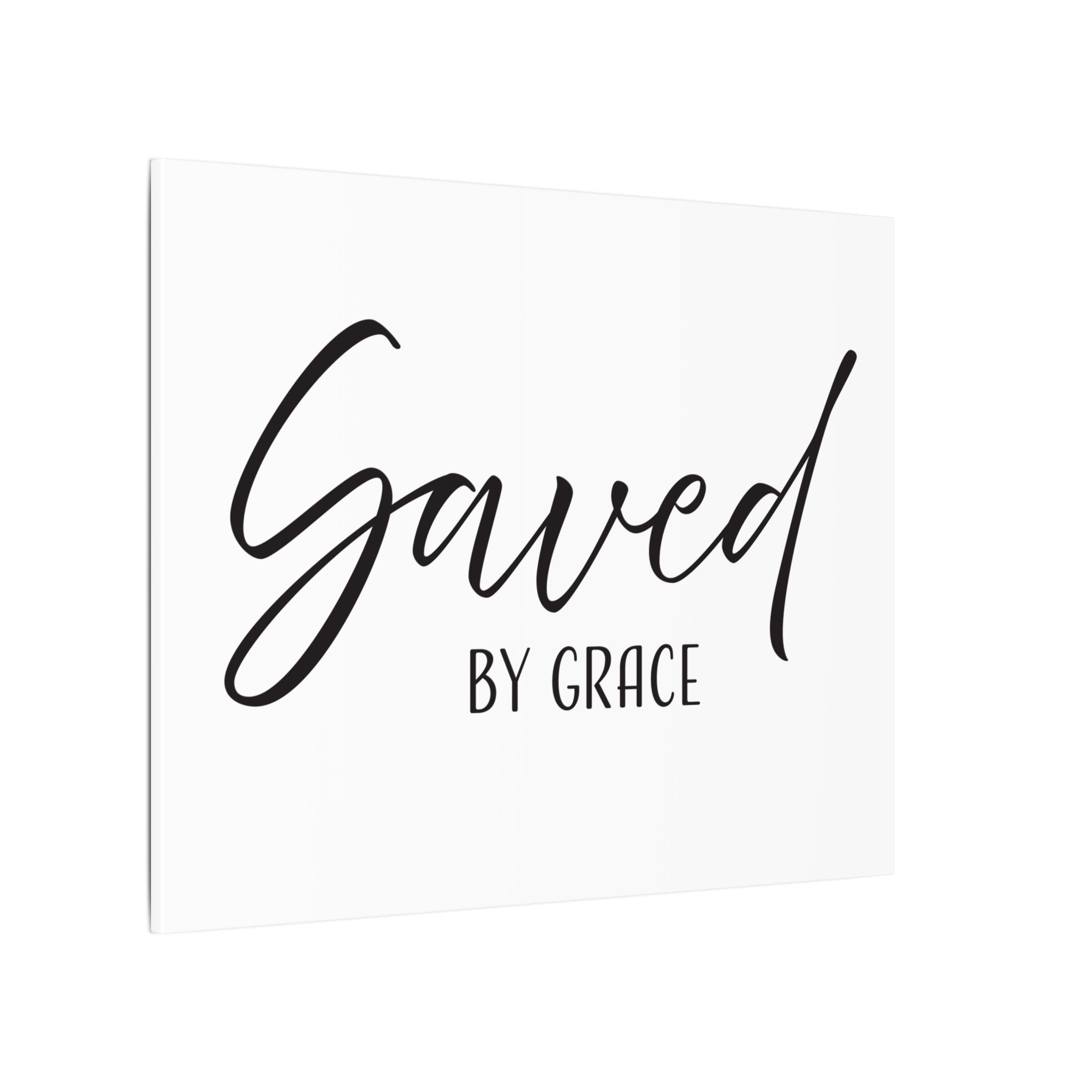 Saved by Grace Canvas Wall Art – Inspirational Christian Quote