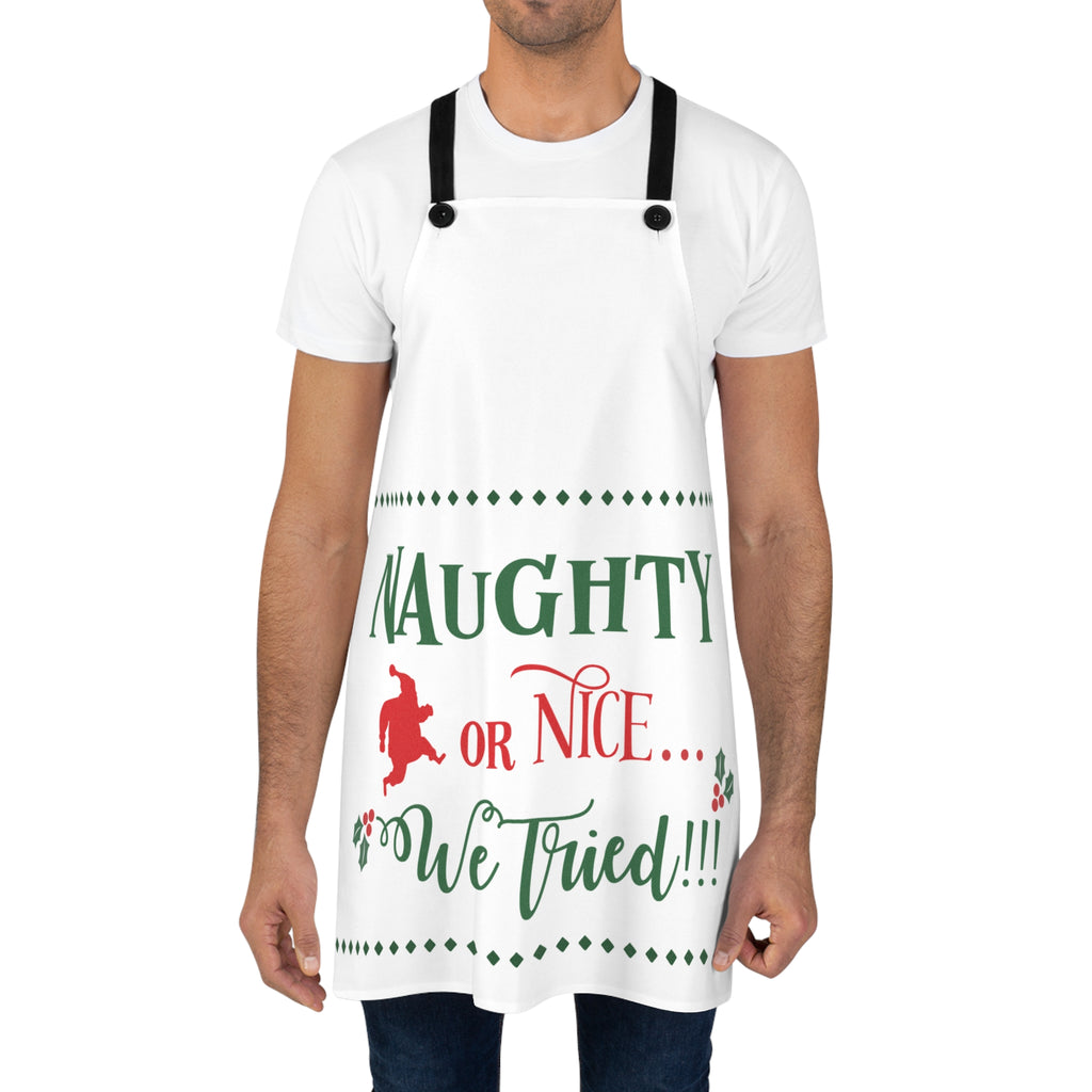 Apron: Festive Holiday - Naughty or Nice We Tried