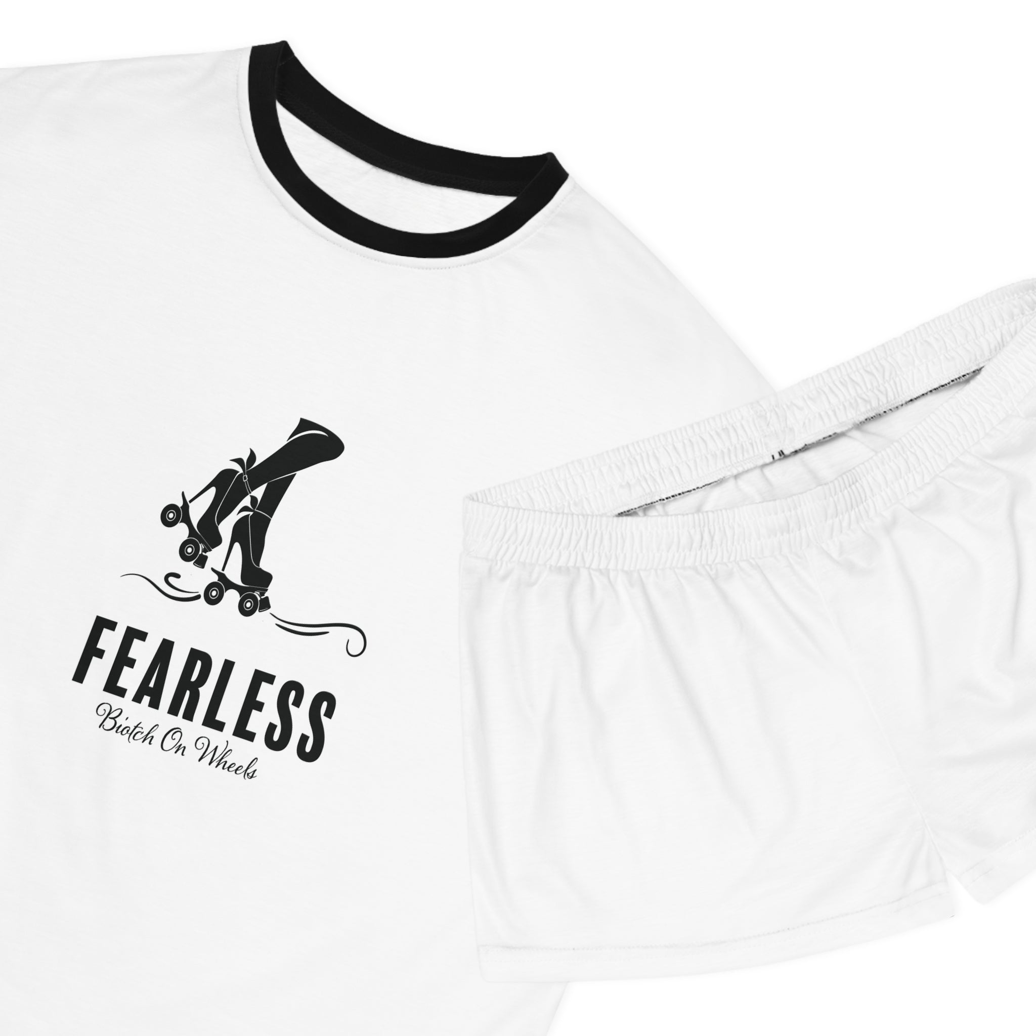 Short Pajama Set: Fearless Biotch on Wheels