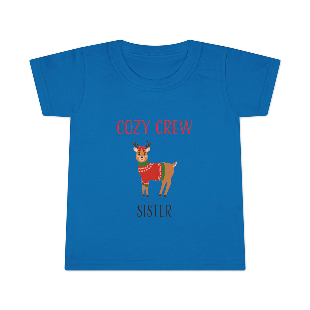 Teeshirt: Cozy Crew Reindeer Sister (Toddler)
