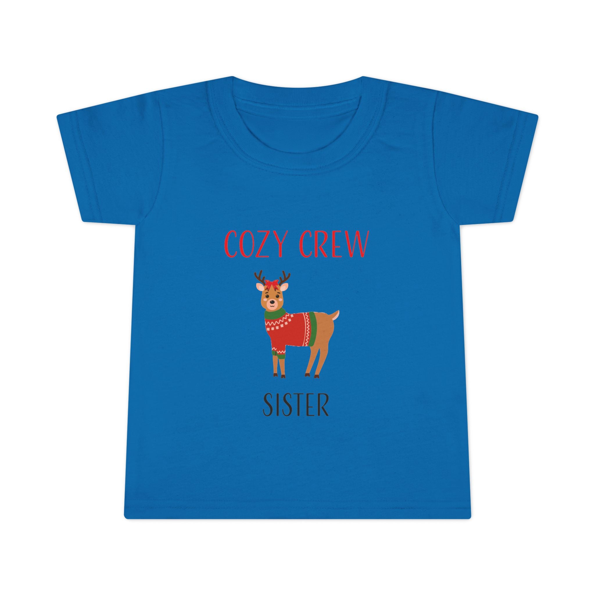 Teeshirt: Cozy Crew Reindeer Sister (Toddler)