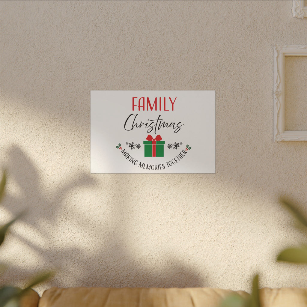Canvas Wall Art: Family Christmas -Making Memories Together