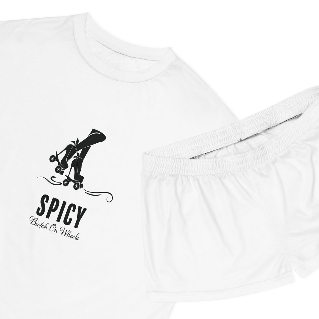 Short Pajama Set: Spicy Biotch on Wheels