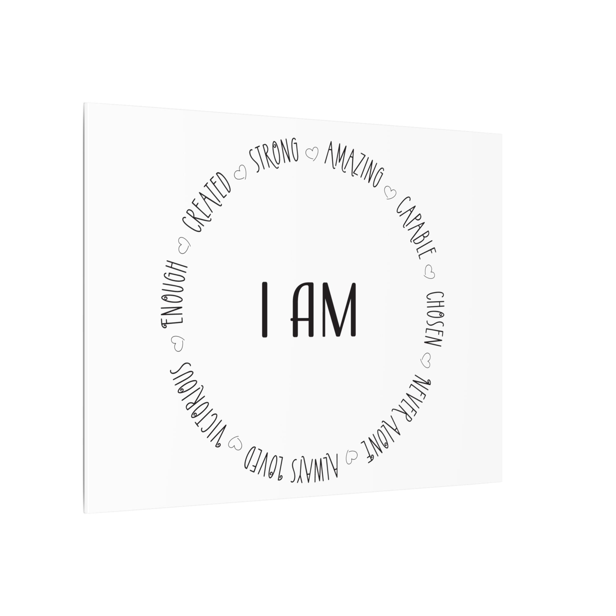 Canvas Wall Art:  Inspirational - I AM Affirmation