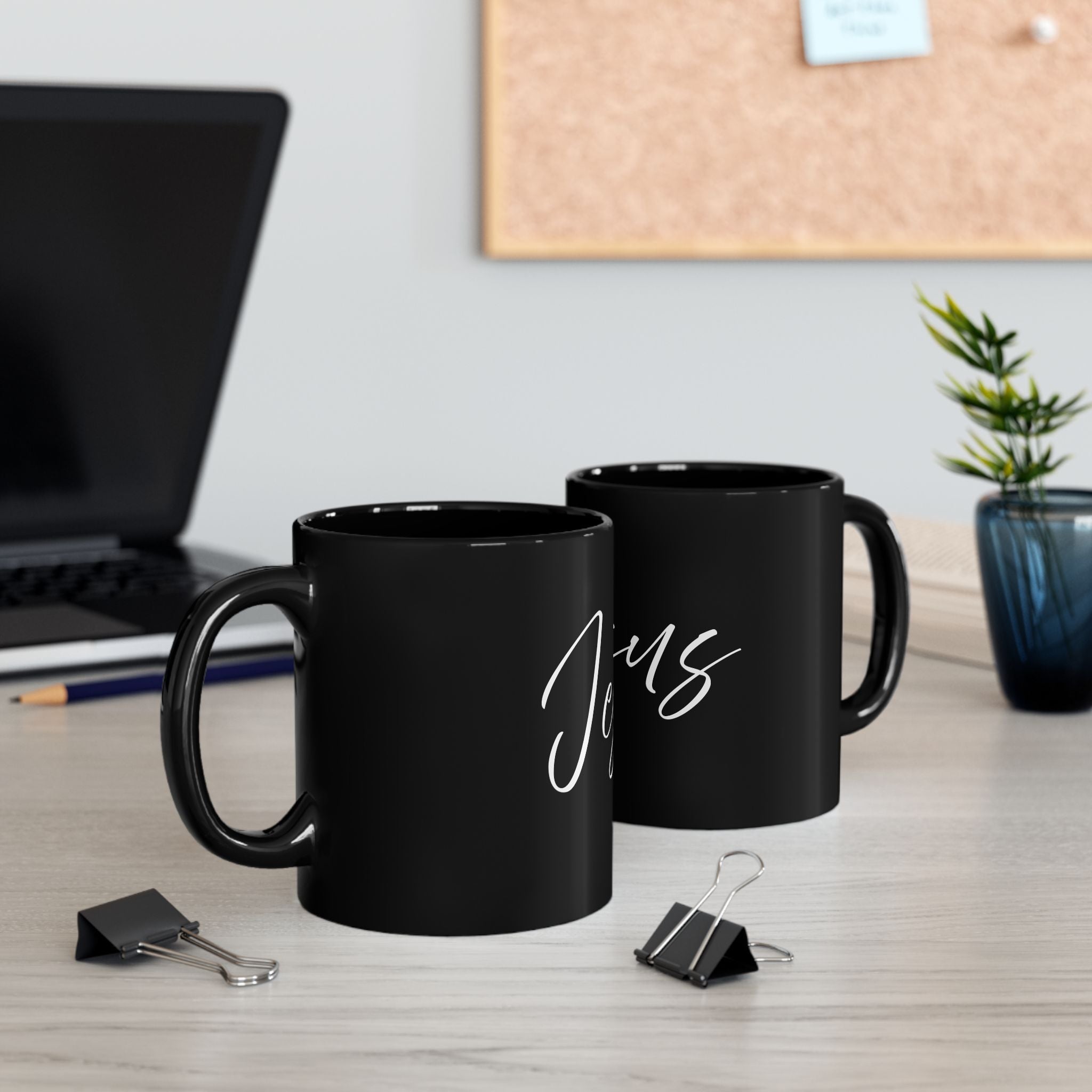 Ceramic Mug: Inspirational - Jesus (11oz & 15oz) - Black