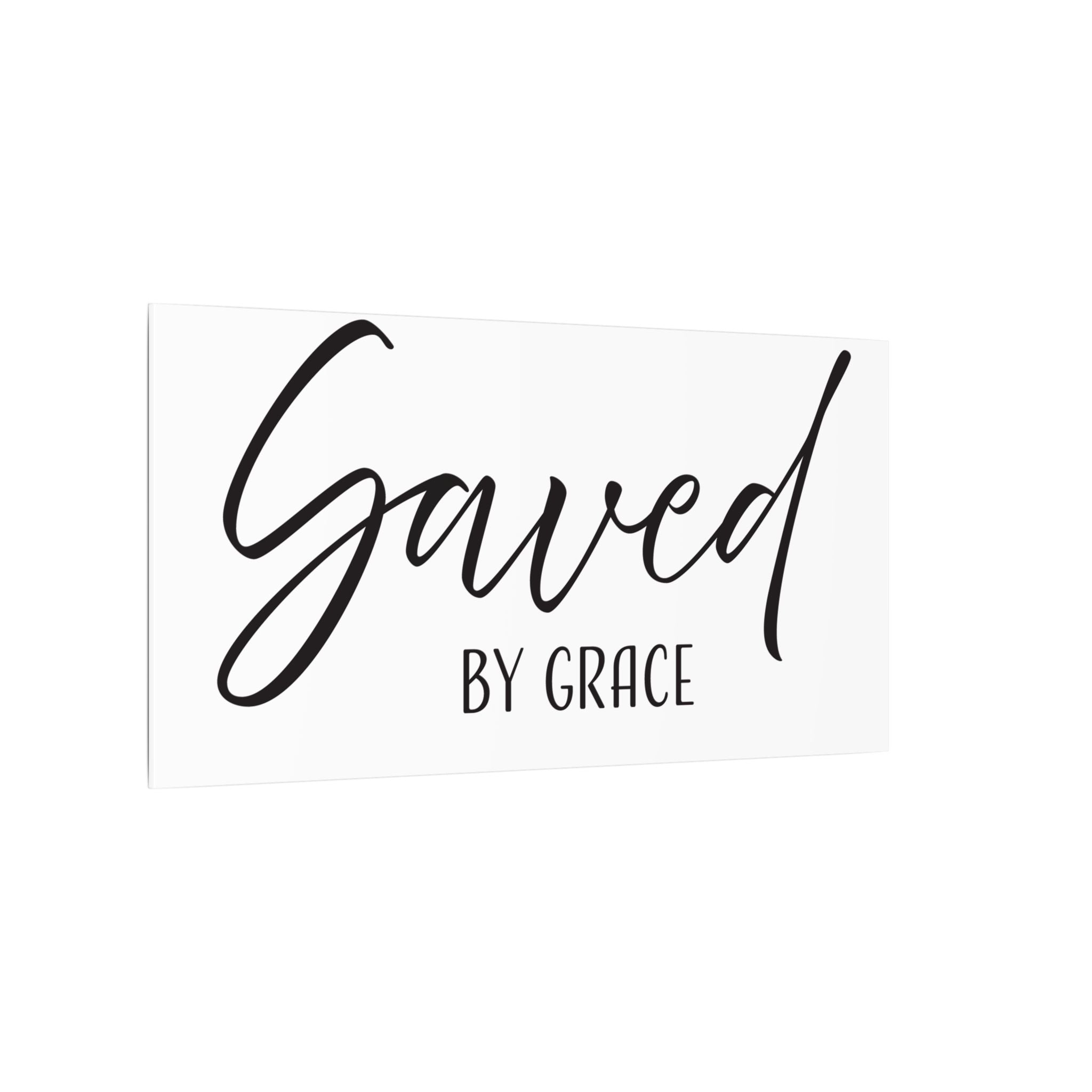 Saved by Grace Canvas Wall Art – Inspirational Christian Quote