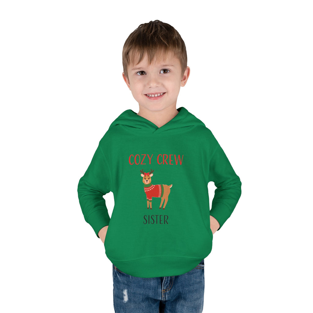 Hoodie: Cozy Crew Reindeer Sister (Toddler)