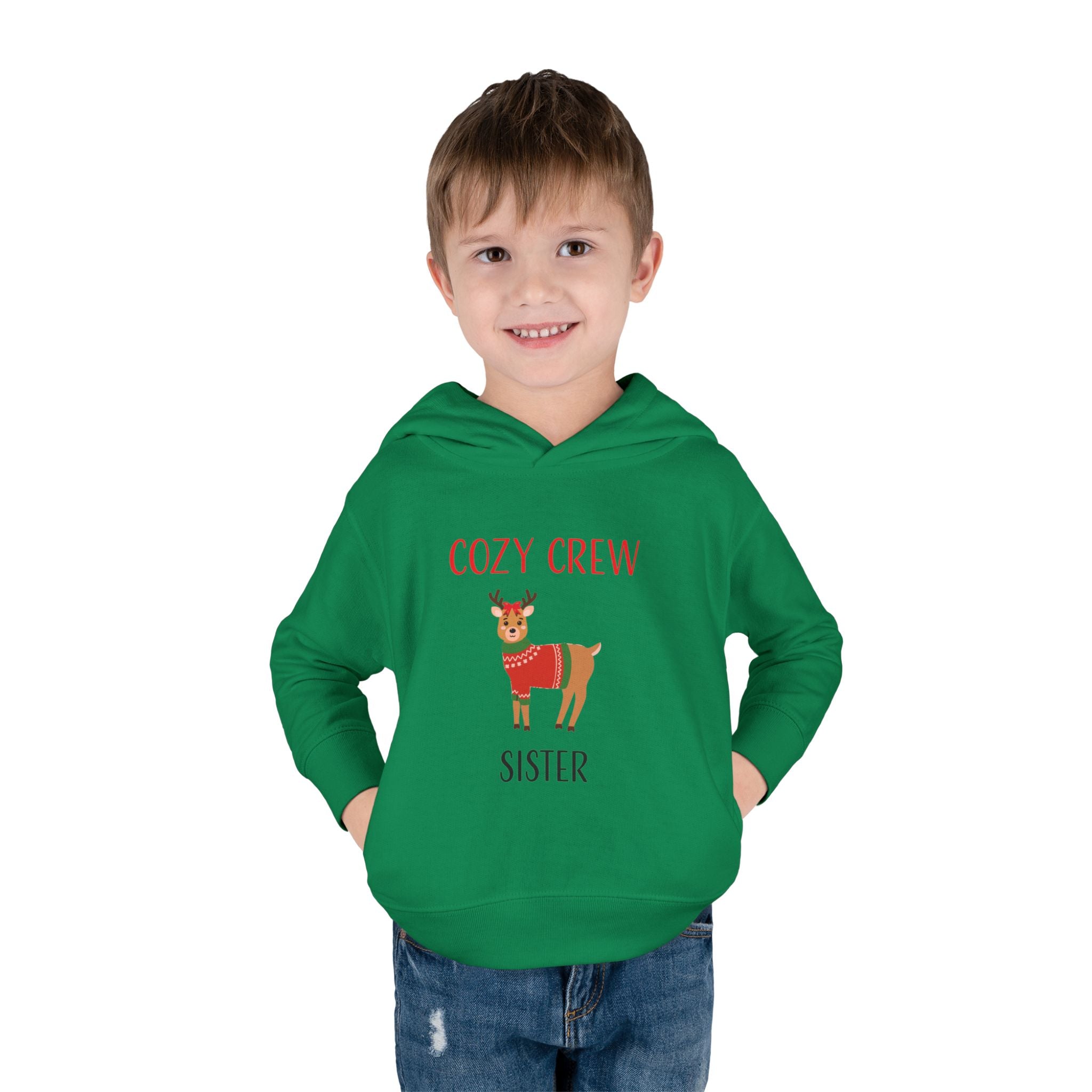 Hoodie: Cozy Crew Reindeer Sister (Toddler)