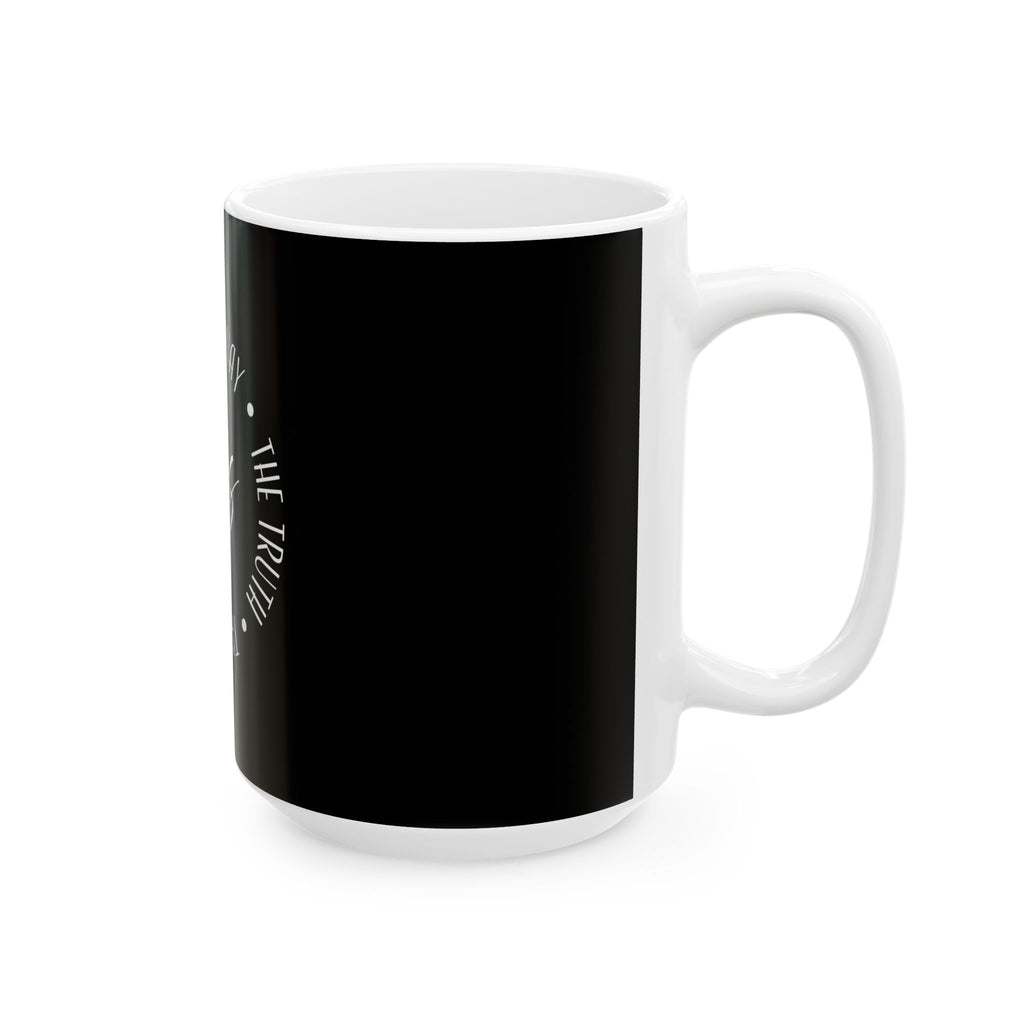 Ceramic Mug: Inspirational -Jesus (black)