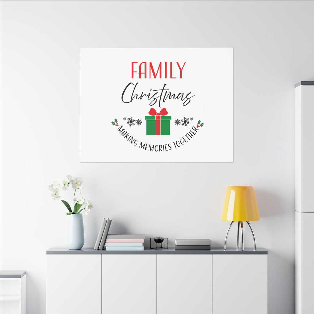Canvas Wall Art: Family Christmas -Making Memories Together