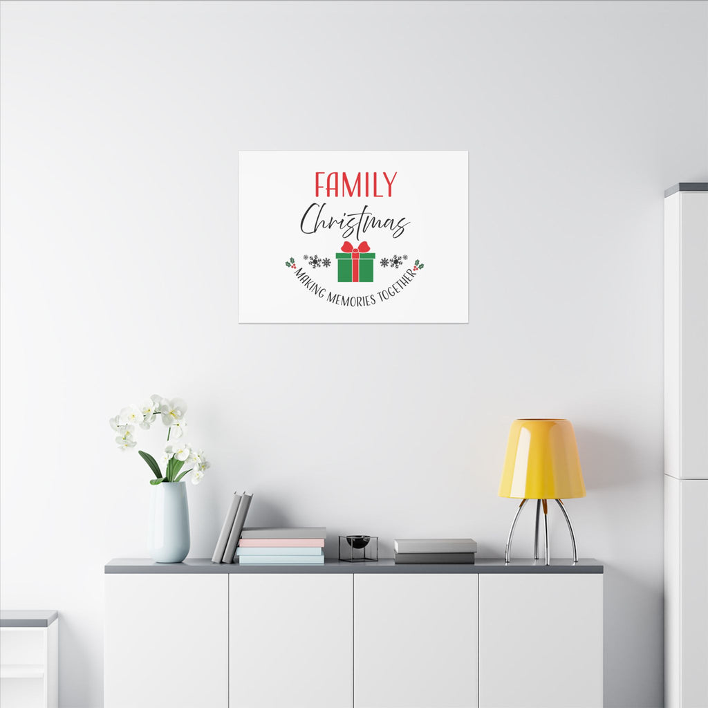 Canvas Wall Art: Family Christmas -Making Memories Together