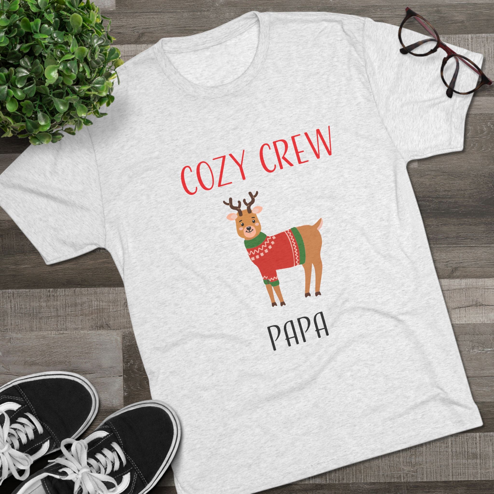 Teeshirt: Cozy Crew Reindeer Papa (Adult)