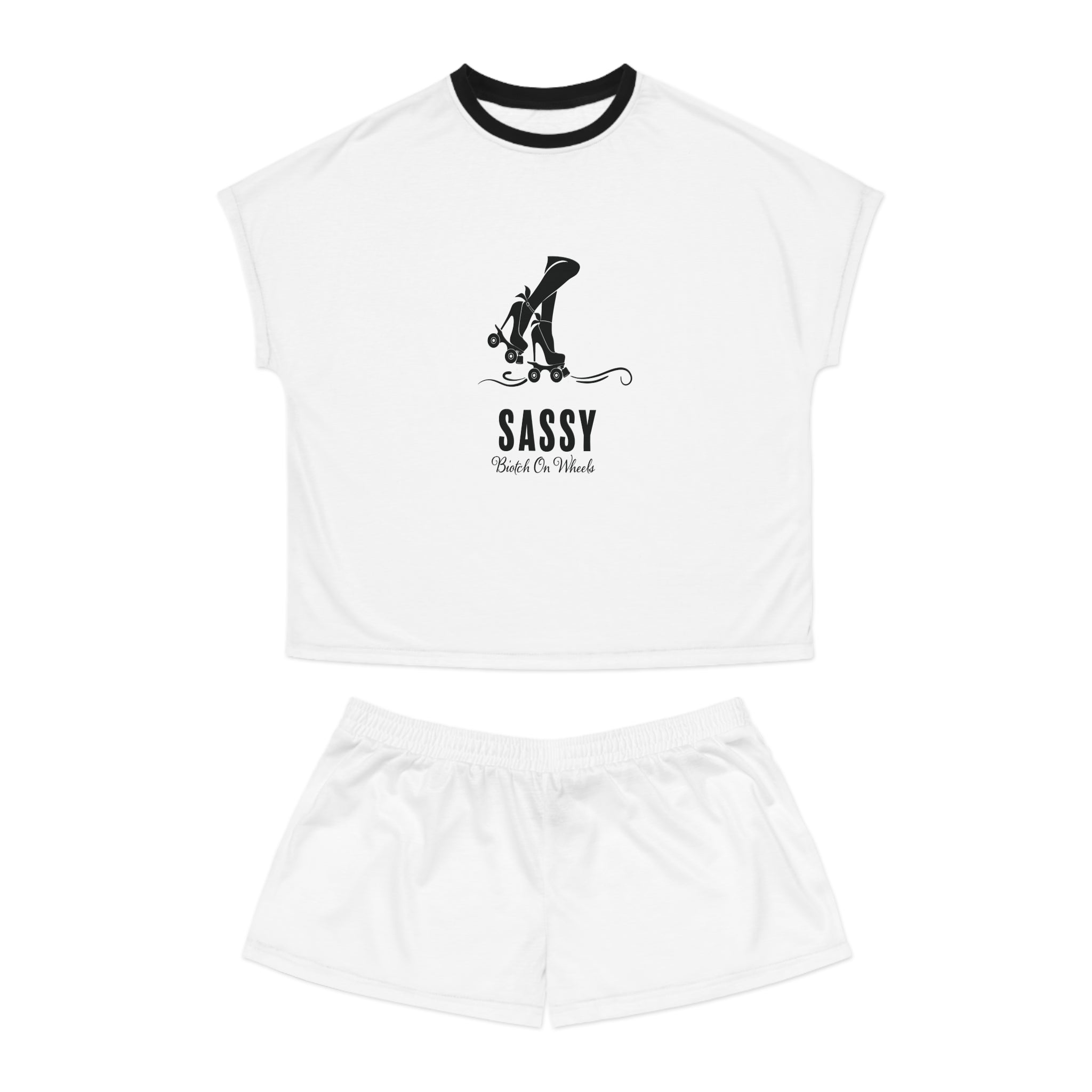 Short Pajama Set: Sassy Bitoch on Wheels