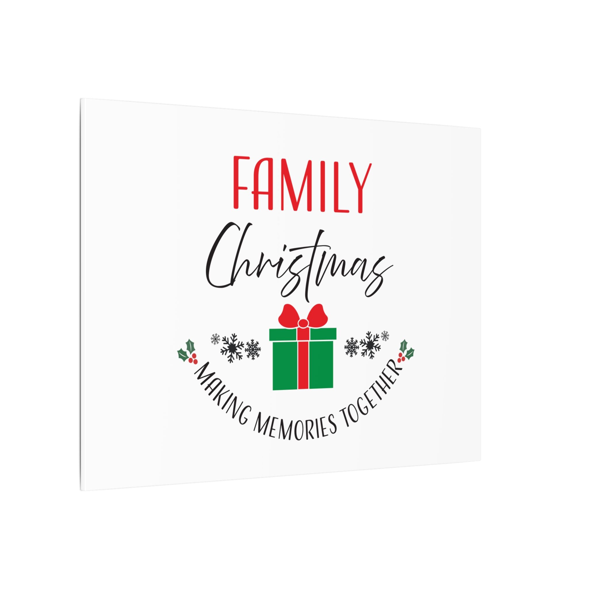 Canvas Wall Art: Family Christmas -Making Memories Together