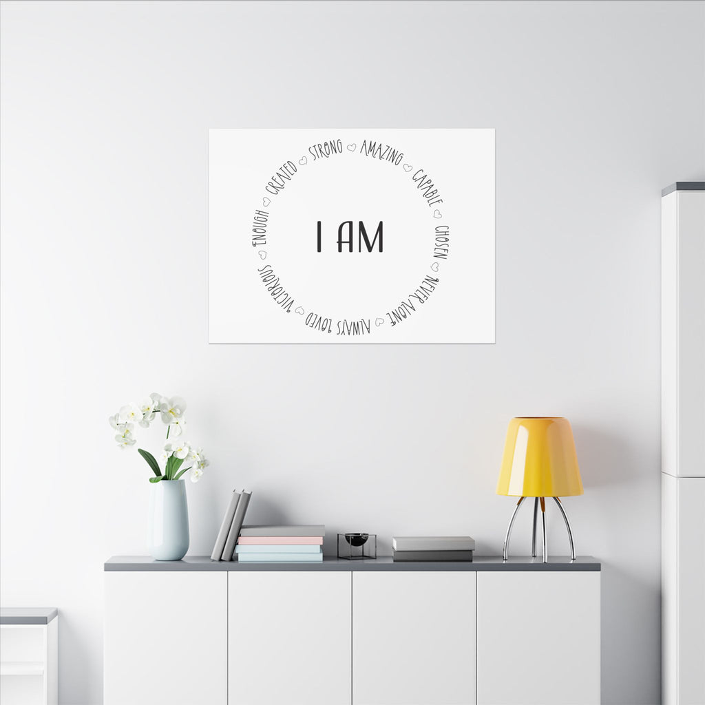 Canvas Wall Art:  Inspirational - I AM Affirmation