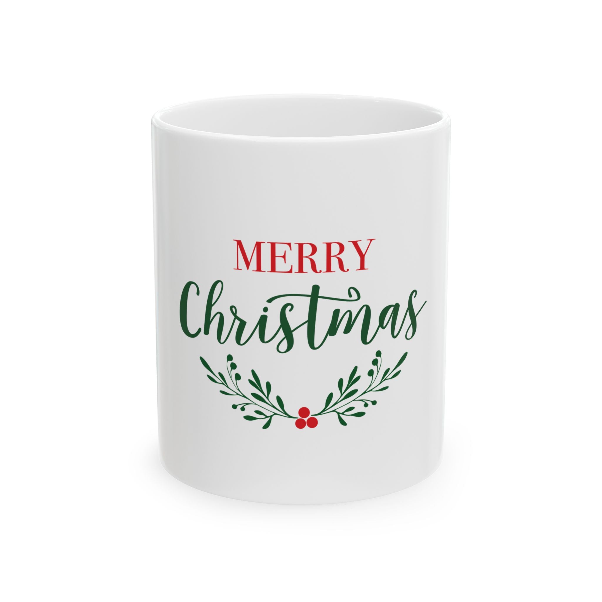Cermamic Mug: Merry Christmas Script