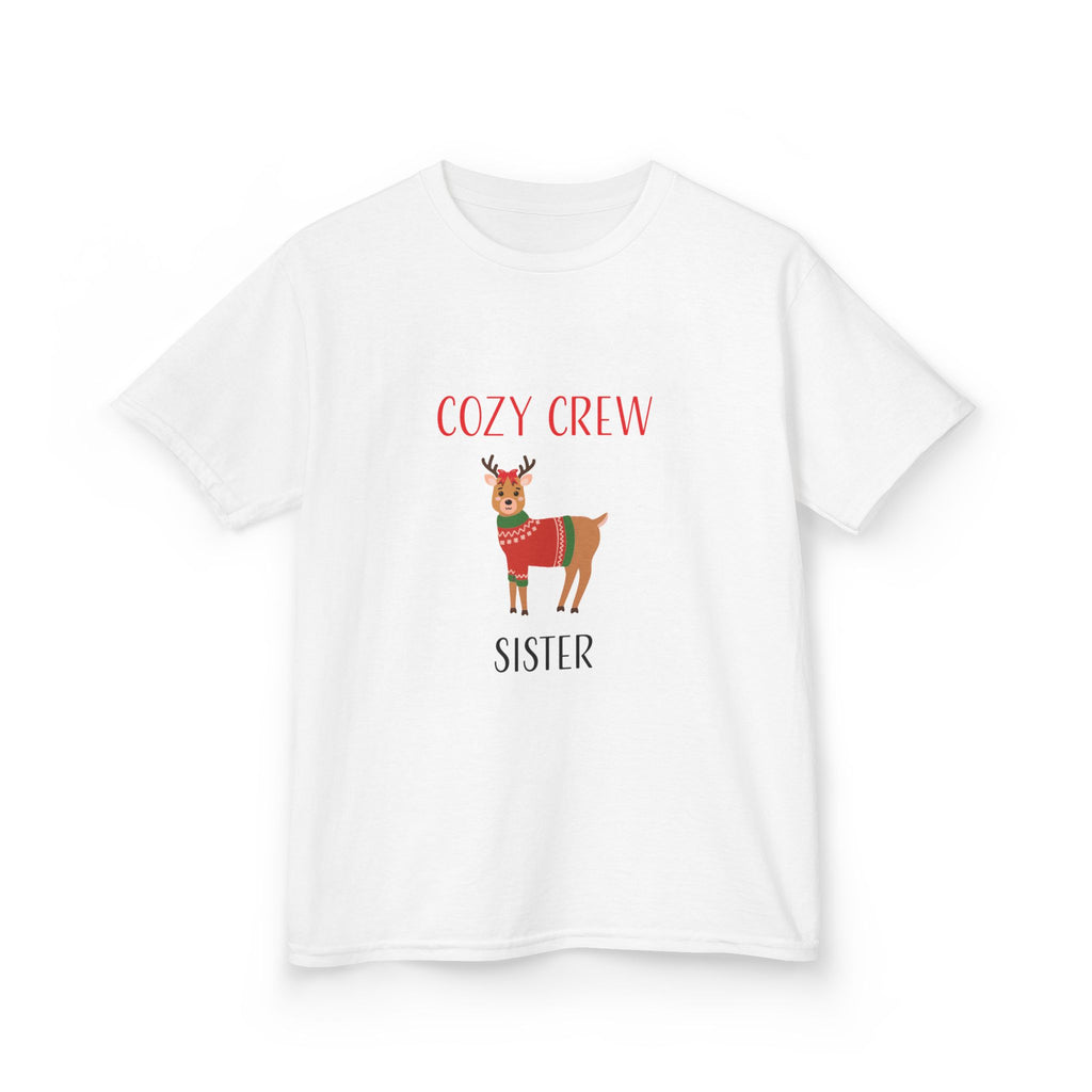 Teeshirt: Cozy Crew Reindeer Sister (Kids)