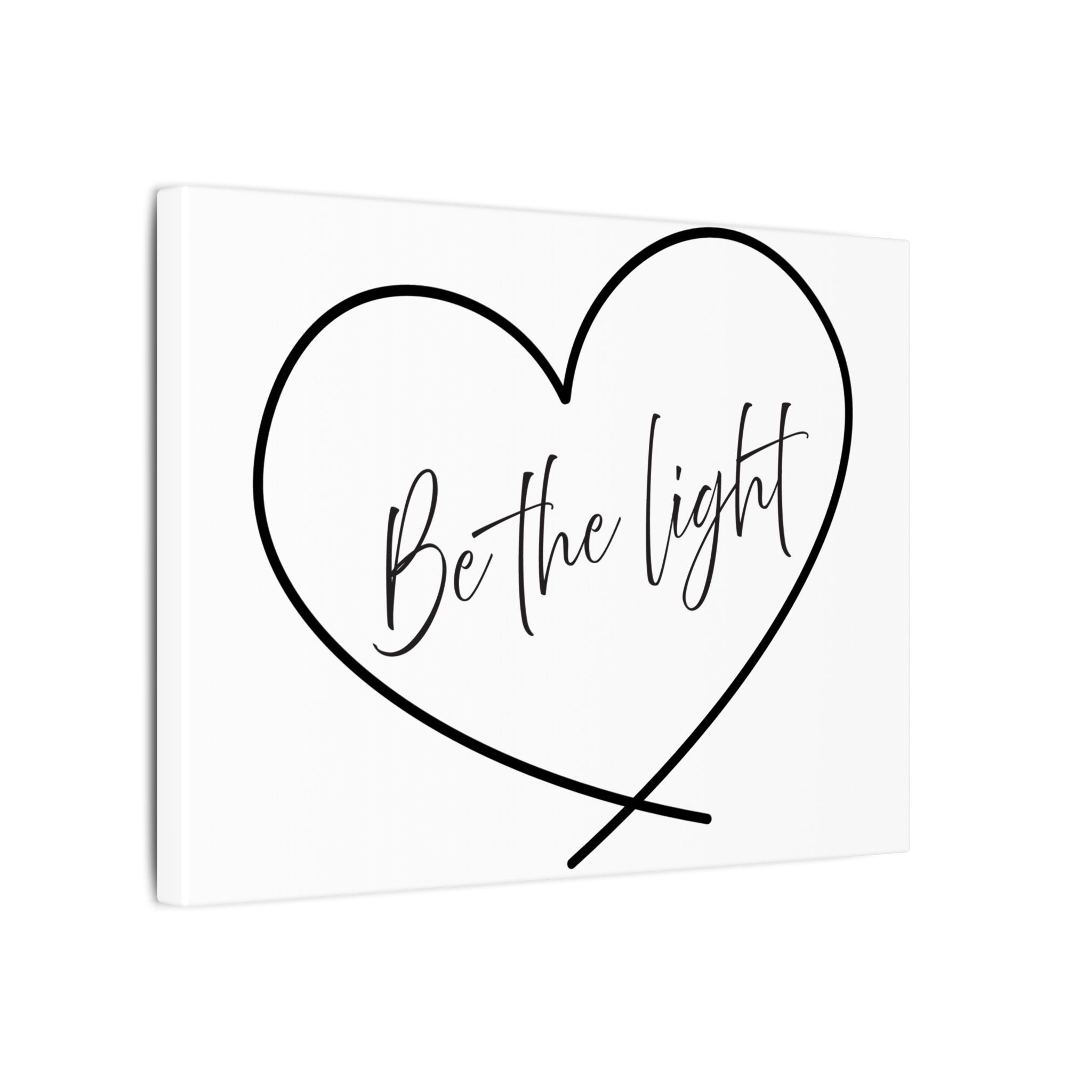 Canvas Wall Art:  Inspirational - Be the Light Heart