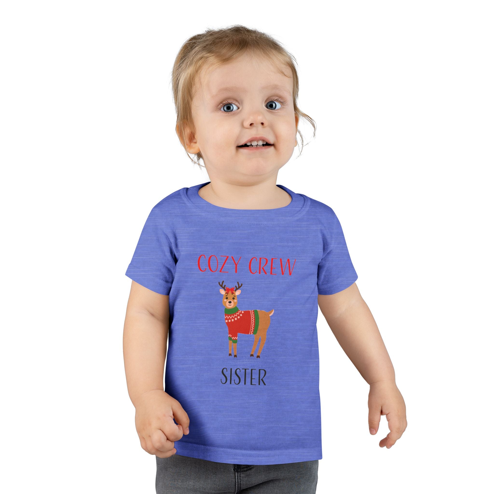Teeshirt: Cozy Crew Reindeer Sister (Toddler)