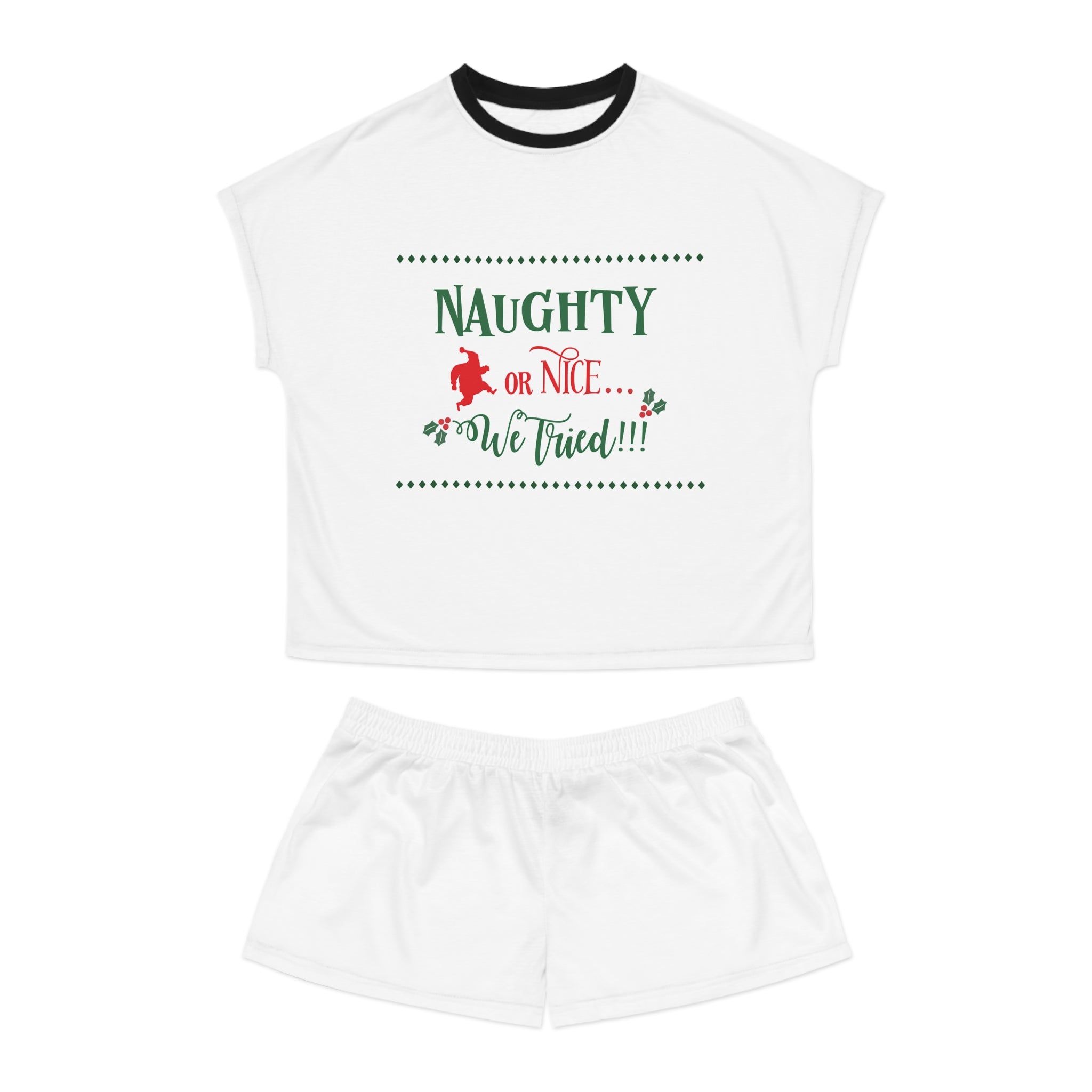 Short Pajama Set: Naughty or Nice - We Tried