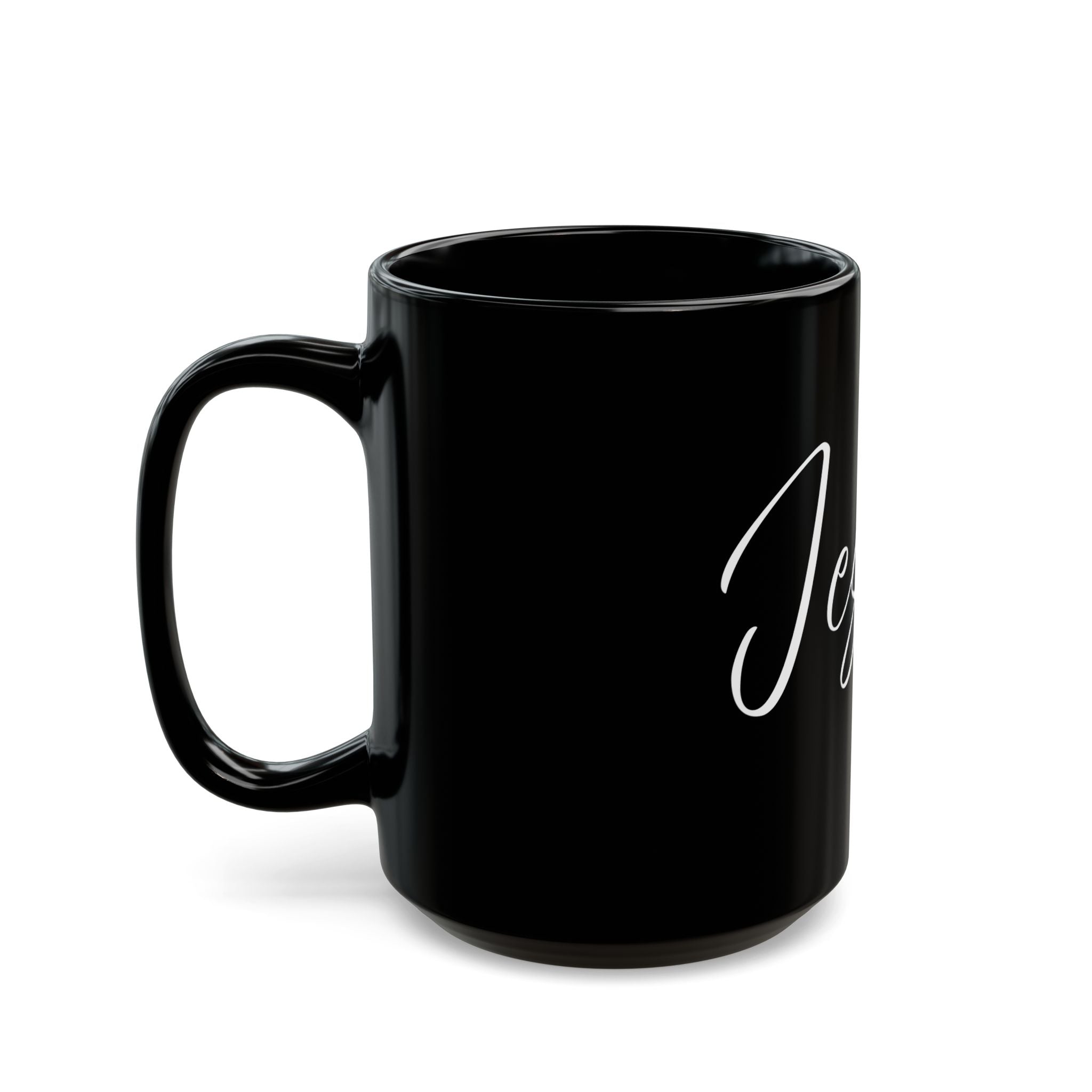 Ceramic Mug: Inspirational - Jesus (11oz & 15oz) - Black