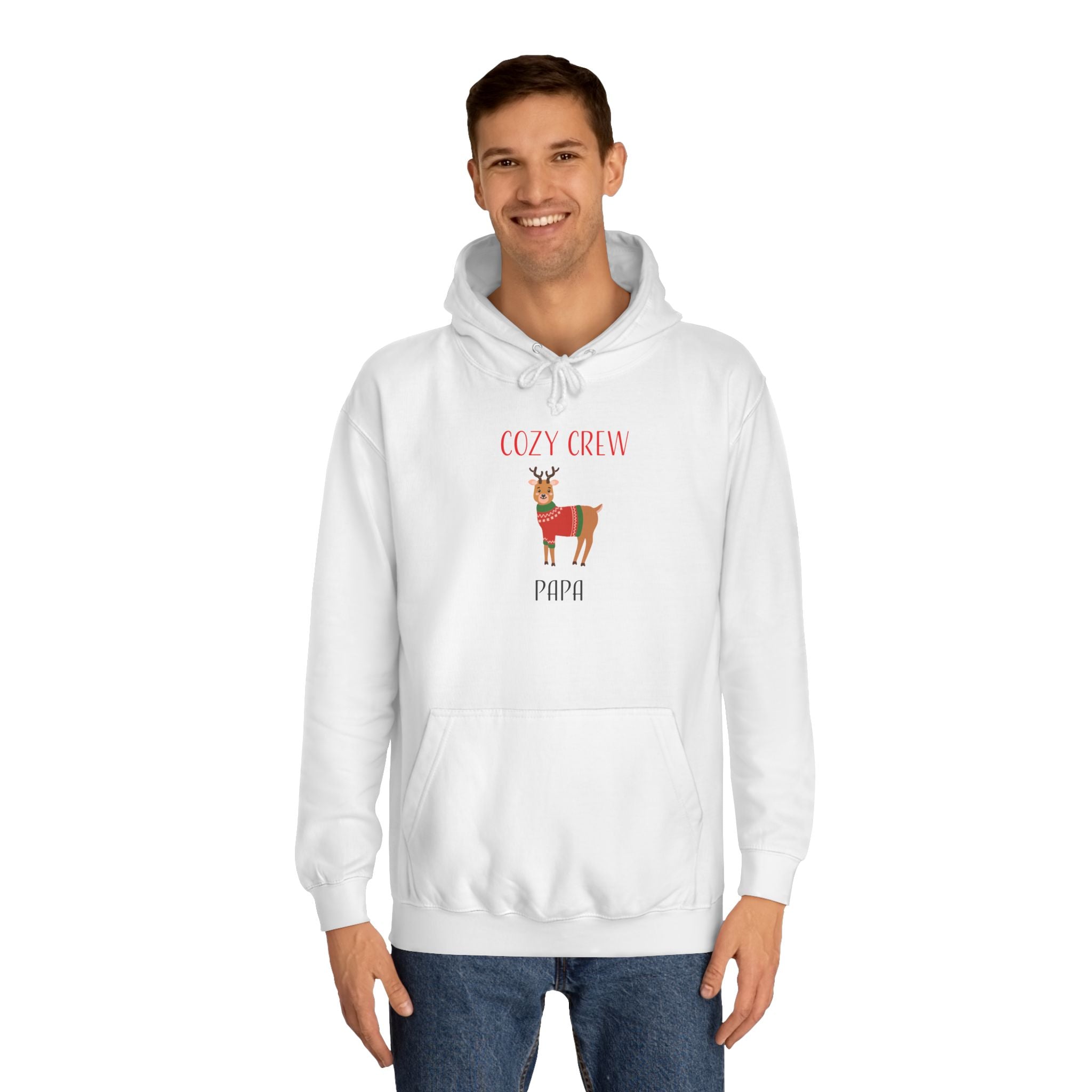Hoodie: Cozy Crew Reindeer Papa (Adult)