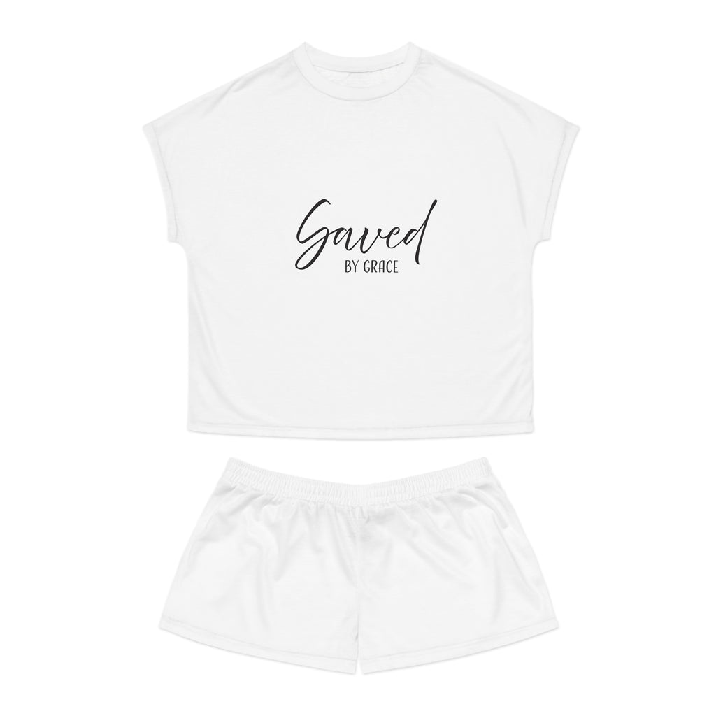 Short Pajama Set: Inspirational - Saved by Grace